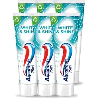 Aquafresh 6 x White & Shine - Whitening Tandpasta - 75 ml - Voordeelverpakking - 6 stuks