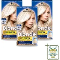 Schwarzkopf 3 x - Haarverf - Blonde Platinum Blond L101 - Wasstrips - Platinablonde Haarkleur - Haarverf - Haaroplichting - Haarverf Met Olie - Haarverf Voor Middenblond
