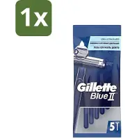 Gillette 1 x - Blue II - Wegwerpscheermesjes - Precisie & Comfort - 5 Scheermesjes - Scheermesje - Wegwerpscheermesje - Blue Ii - Scheerresultaat - Scherpe Mesjes