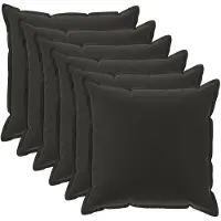 vidaXL Kussensloop 6 st HOUTEN Zwart 40 x 40 cm Polyester
