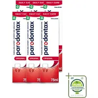 Parodontax 6 x - Tandpasta - Original - Versterkt Tandvlees & Verwijdert Tandplak - 75 ml - Grootverpakking - Vaatwasstrips - Tandpasta - Tandvlees - Tandplak - Bloedend Tandvlees - Fluoridetandpasta