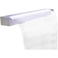 vidaXL Zwembadwaterval met LED-verlichting 110 cm roestvrij staal