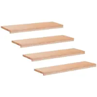 vidaXL Trapmatten 4 st Naturel 100 x 30 x 2 cm Massief beukenhout