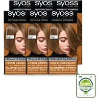 Syoss 6 x - Haarverf - Pantone 6-66 Roasted Pecan - 1 Haarkleuring - Grootverpakking - Vaatwasstrips - Haarverf - Pantone 6-66 Roasted Pecan - Permanent Haarverf - Haarverf Salon - Haarverf Keratine