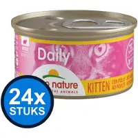 Almo Nature 24x Daily - Kitten Kattenvoer Natvoer Blik - Mousse - Kip - 85g