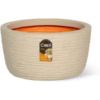 Capi Europe - Schaal Compresso NL - 39x21 - Kiezel - Bloempot voor binnen en buiten - Levenslang garantie - Breukbestendig - 100% Recyclebaar - CO2 Neutraal geproduceerd - KCOPE1312