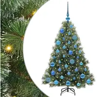 vidaXL Kunstkerstboom met 150 LED met standaard Groen 120 cm PE en PVC