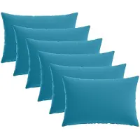 vidaXL Kussensloop 6 st HEERLEN Lichtblauw 30 x 50 cm Polyester