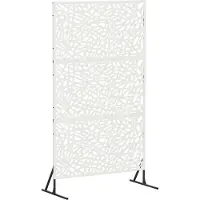 vidaXL - Privacyscherm - 100 - x - 50 - x - 180 - cm - Staal - Wit