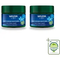 Weleda 2 x - Nachtcrème Versterkend - Blauwe Gentiaan & Edelweiss - 40 ml - Grootverpakking - Vaatwasstrips - Nachtcrème - Huidversterken - Collageen - Huidcontouren - Huidverzorging