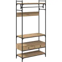 vidaXL Garderobekast, Artisan-eikenhout, 89 x 39 x 184,5 cm, houtvezel