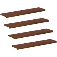 vidaXL Trap Tread 4 st 120 x 25 x 2 cm Donkerbruin Massief Eikenhout