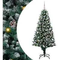 vidaXL - Kunstkerstboom - Groen - 150 - cm - PVC - en - Staal - en - Kunststof