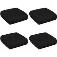 vidaXL 4-Piece Zitkussens VIANEN 4 st 100% Polyester Zwart