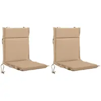 vidaXL Kussen voor lage rugstoel GEMERT 2 st 100% Polyester Zand
