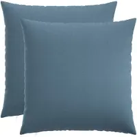 vidaXL Kussen met kussen HEERLEN 2 st Jeans Blauw Stof