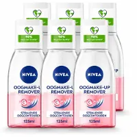 Nivea 6 x - Oogmake-up Verwijderaar - Verzorgend - Voor waterbestendige make-up - Met Vitamine C - 125 ml - Voordeelverpakking - 6 stuks