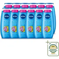 Nivea 12 x – Douchegel – Creme Mood Detox – 250 ml - Wasstrips - Douchegel - Ontspanning - Zeezout - Huidverzorging - Mild Reinigen