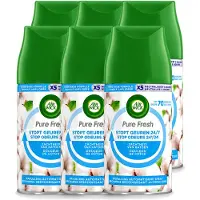 Air Wick 6 x Pure - Luchtverfrisser Navulling - Zachtheid van Katoen - 250ml - Voordeelverpakking - 6 stuks