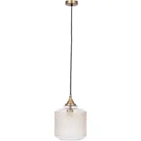 Ptmd Nore Clear Carved Glass Hanging Lamp Small