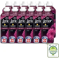Lenor 12 x – Wasverzachter – Lotus Flower & Diamond Figs – 32 Wasbeurten – 675 ml - Grootverpakking - Vaatwasstrips - Wasverzachter - Wasmachine - Geur - Wasbeurt - Kleding Verzachten