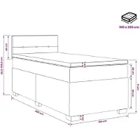vidaXL Boxspringbed met matras Donkerblauw 100 x 200 cm Fluweel