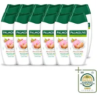 Palmolive 12 x – Douchegel – Almond Milk – 250 ml - Wasstrips - Douchegel Amandel - Zachte Reiniging - Gevoede Huid - Amandelmelk - Milde Douchegel