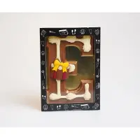 Pure Verwennerij Luxe Gedecoreerde Melk Chocolade Letter E - 240 Gram