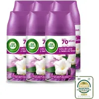 Air Wick 6 x - Luchtverfrisser Navulling - Maan Lelie - Automatische Spray - 250 ml - Wasstrips - Maan Lelie - Luchtverfrisser - Geur - Essentiële Oliën - Geurverspreiding