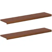 vidaXL Trap Tread 2 st 110 x 30 x 2 cm Donkerbruin Massief Eikenhout