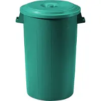 ICS Buitenprullenbak - 100 liter - Afvalbak buiten - Afvalton met deksel - Vuilnisbak - Afvalemmer - Groen