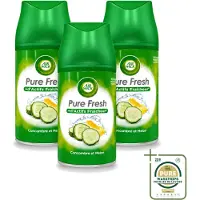 Air Wick 3 x Freshmatic - Luchtverfrisser Navulling - Pure Fresh Komkommer - 250ml - Wasstrips - Luchtverfrisser - Geurverspreider - Komkommer Geur - Frisse Geur - Geurintensiteit