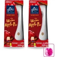 Glade 2 x - Houder Automatische Spray - Warme Appeltaart Limited Edition - 269 ml - Bulkverpakking - Warm apple pie geur - Douchemop - Automatische geur