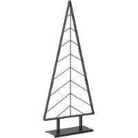 vidaXL Metalen kerstboom met standaard KUOPIO 150 cm Staal Zwart