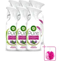 Air Wick 6 x Pure - Luchtverfrisser Spray - Essentiële Oliën - Lavendel - 250ml - Bulkverpakking - Luchtverfrisser - Douchemop - Lavendel