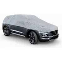 Carpassion Autohoes - Half Cover - Beschermhoes - Waterdicht & Vorstbestendig - Maat L - Grijs - 455 cm