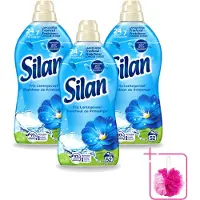 Silan 3 x – Wasverzachter – Classic Blue Fris Lentegevoel – 1144 ml - Bulkverpakking - Wasverzachter - Douchemop - Fris lentegevoel