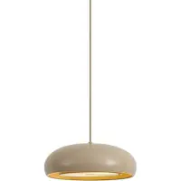 QAZQA Retro hanglamp taupe met metalen kap 2-lichts - Macaron