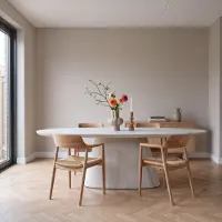 Giga Meubel Eettafel Cleo Ovaal Beige 200cm