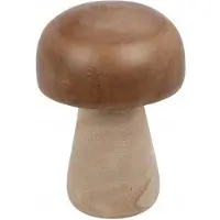 Home Styling Collection Standbeeld - beeldje - Thuisstylingcollectie - Champignon - Hout - 20 cm