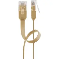 Goobay CAT 6 Flat Patch Cable, U/UTP, light brown 20 m
