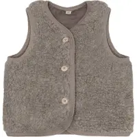 Huttelihut Gilet - Wol - Teddy - Camel Melange - - 4 jaar (104) - Gilets