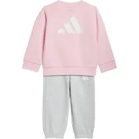Adidas Trainingspak 'Essentials' lichtgrijs / rosa / offwhite