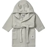 Liewood Badjas - Fleece - Minik Rabbit - Dove Blue - - 3-4 jaar (98-104) - Badjassen