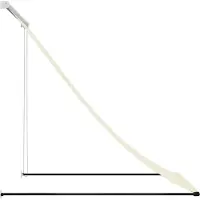 vidaXL Luifel uittrekbaar 100x150 cm stof en staal crèmekleurig