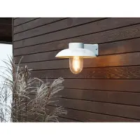 Konstsmide Wandlamp buiten MANI, dimbaar, wit / opaal, metaal, Modern, Wandlamp buiten