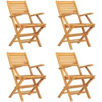 vidaXL Klapstoelen 4 stuks 55x62x90 cm Massief teakhout