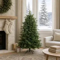 vidaXL Kunstmatige Hinged Kerstboom 150 cm PVC en Metaal Groen