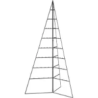 vidaXL Kerstdecoratie kerstboom 180 cm metaal zwart