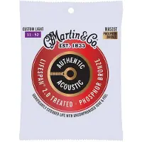 Martin MA535T AUTHENTIC TREATED CUSTOM LIGHT 92/8 PHOSPHOR BRONZE CUSTOM LIGHT 11-15-23-32-42-52